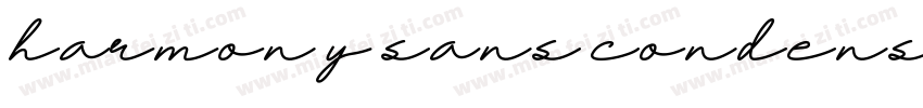 harmony sans condensed字体转换